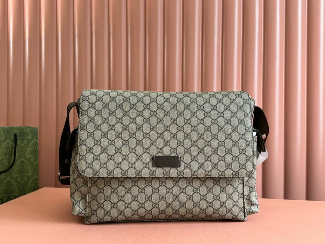 Gc Large Changing Bag Beige Ebony Monogram  Canvas
